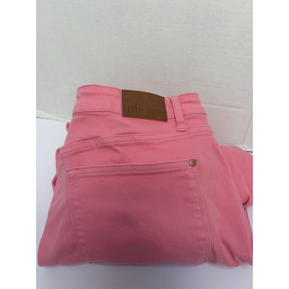 Judy Blue Hi-Rise Control Top Pink Wide Leg Crop Jean Size 16W Style #88822